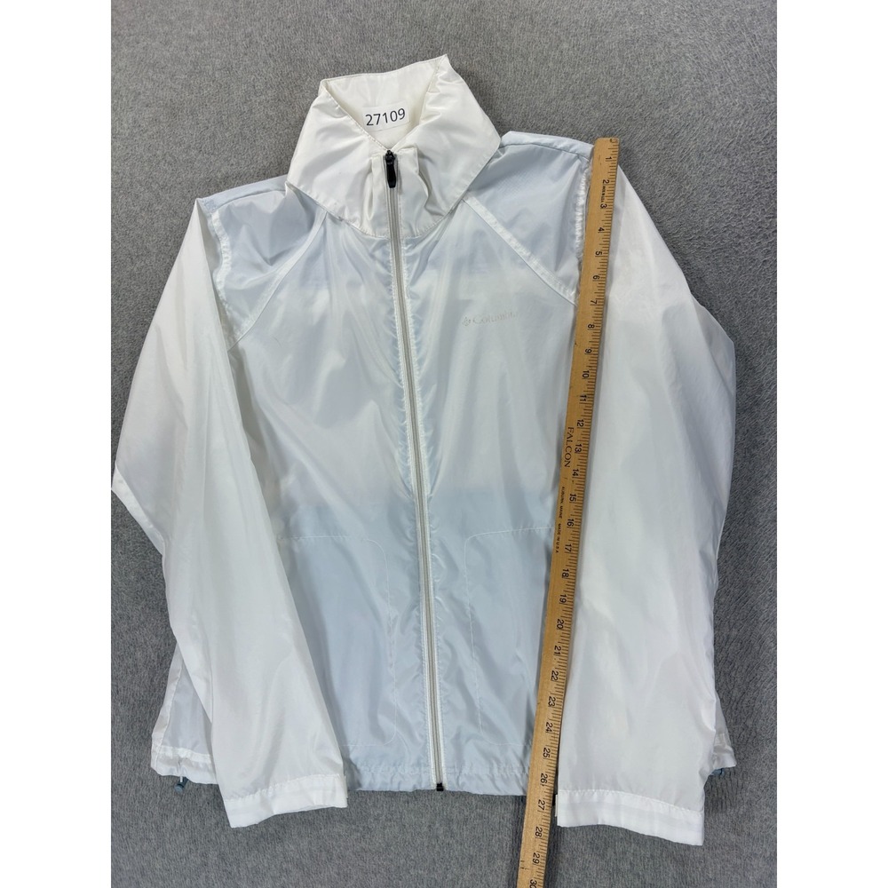 Columbia Performance Water Resistance Hooded Rain Jacket (Women's XL) White - Picture 5 of 12